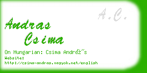 andras csima business card